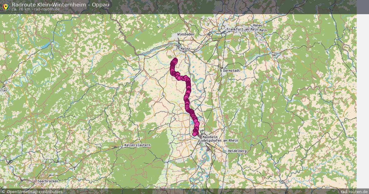 Fahrradroute Klein-Winternheim – Oppau