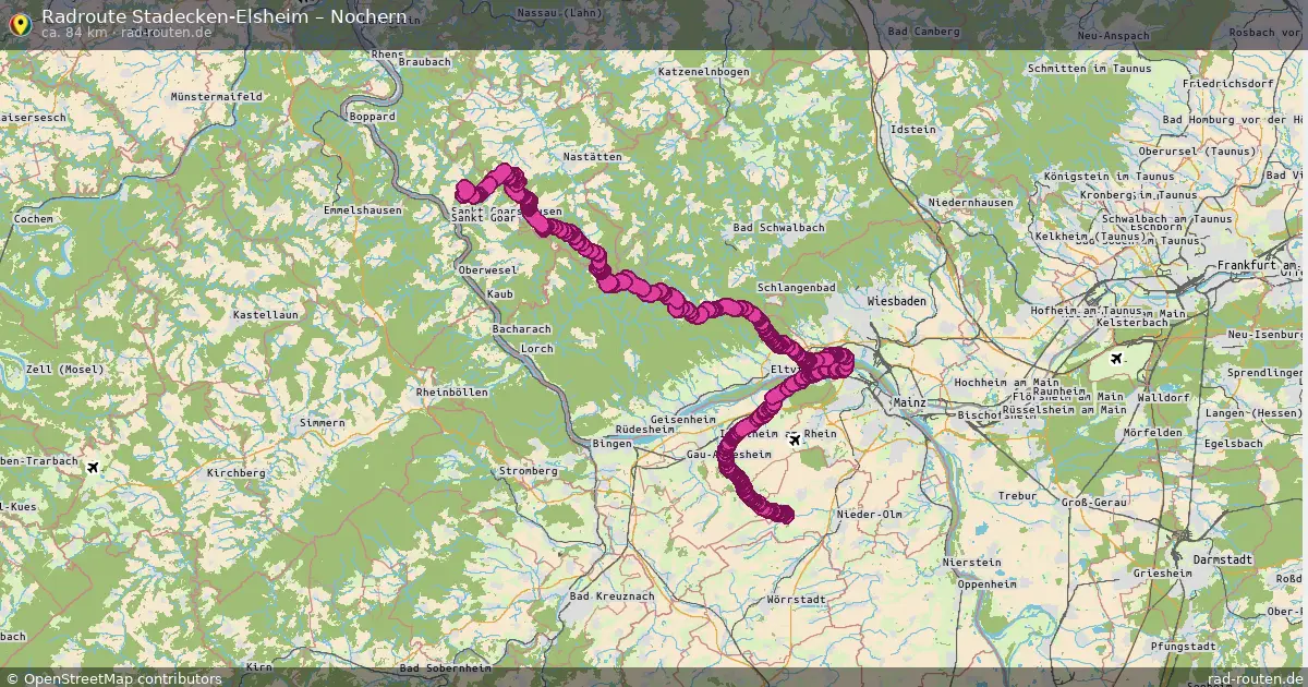 Fahrradroute Stadecken-Elsheim – Nochern (84 km) – Rad-Routen.de