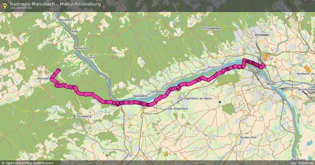 Radtour Manubach – Mainz-Amöneburg