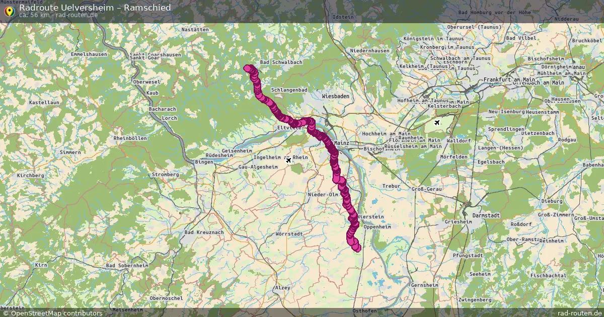 Fahrradroute Uelversheim – Ramschied (56 km) – Rad-Routen.de