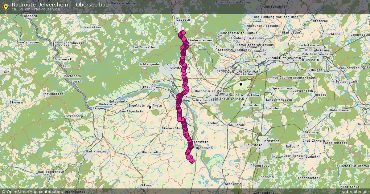 Fahrradroute Uelversheim – Oberseelbach (59 km) – Rad-Routen.de