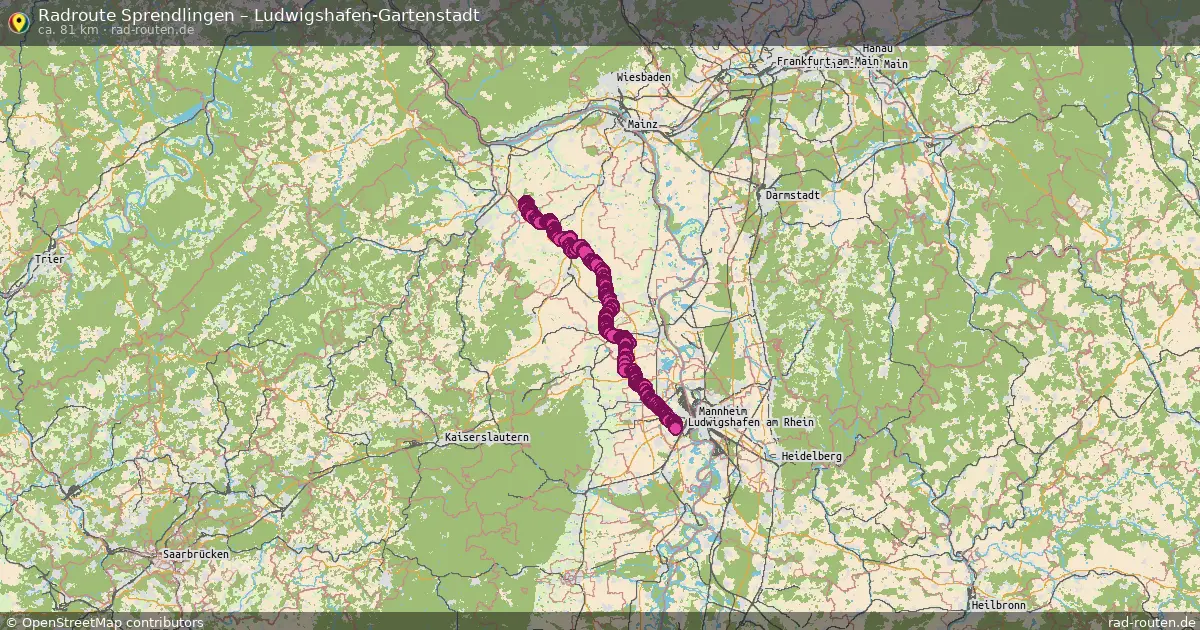Radtour Sprendlingen – Ludwigshafen-Gartenstadt