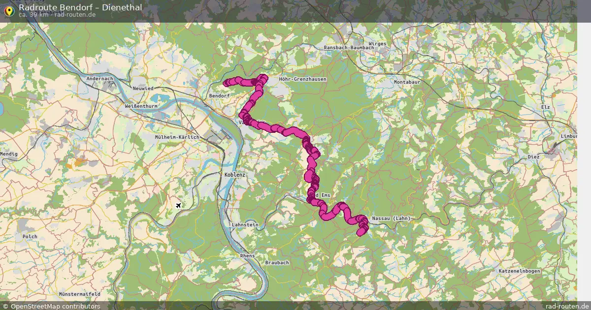 Fahrradroute Bendorf – Dienethal
