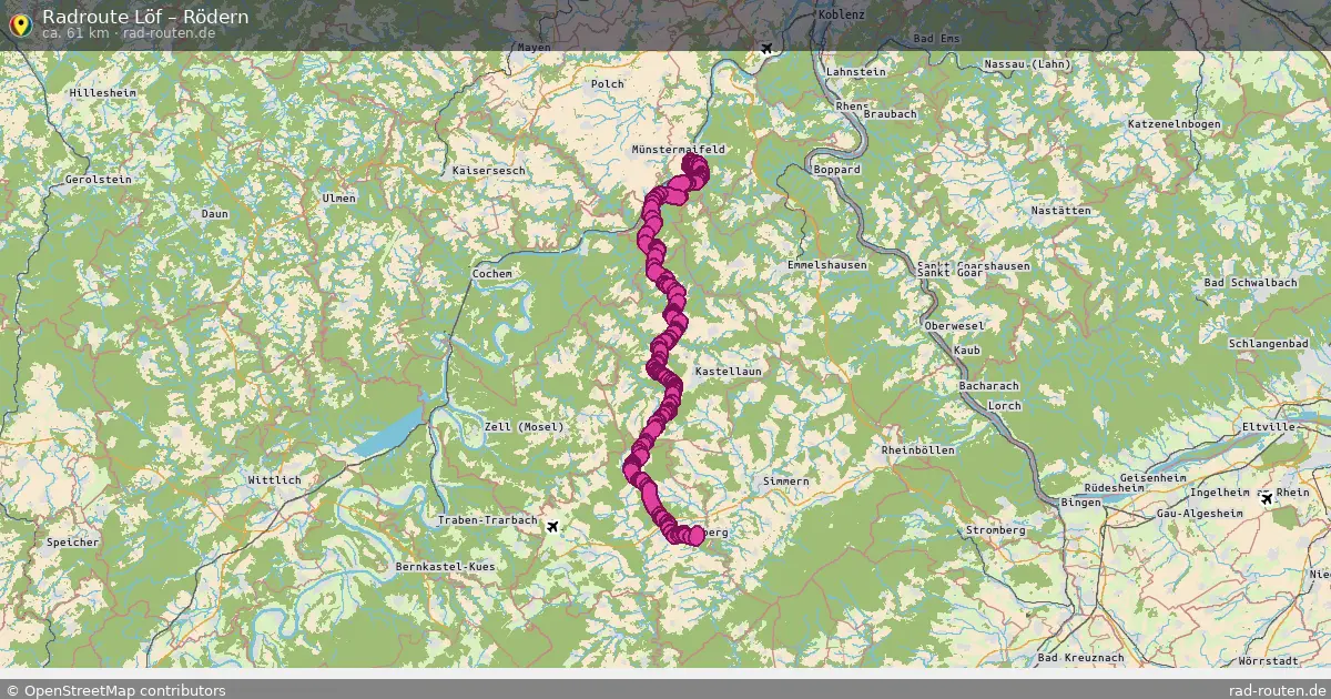 Fahrradroute Löf – Rödern