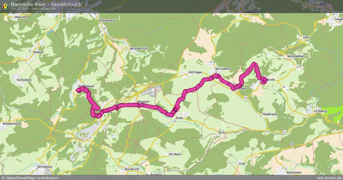 Radtour Baar – Quiddelbach
