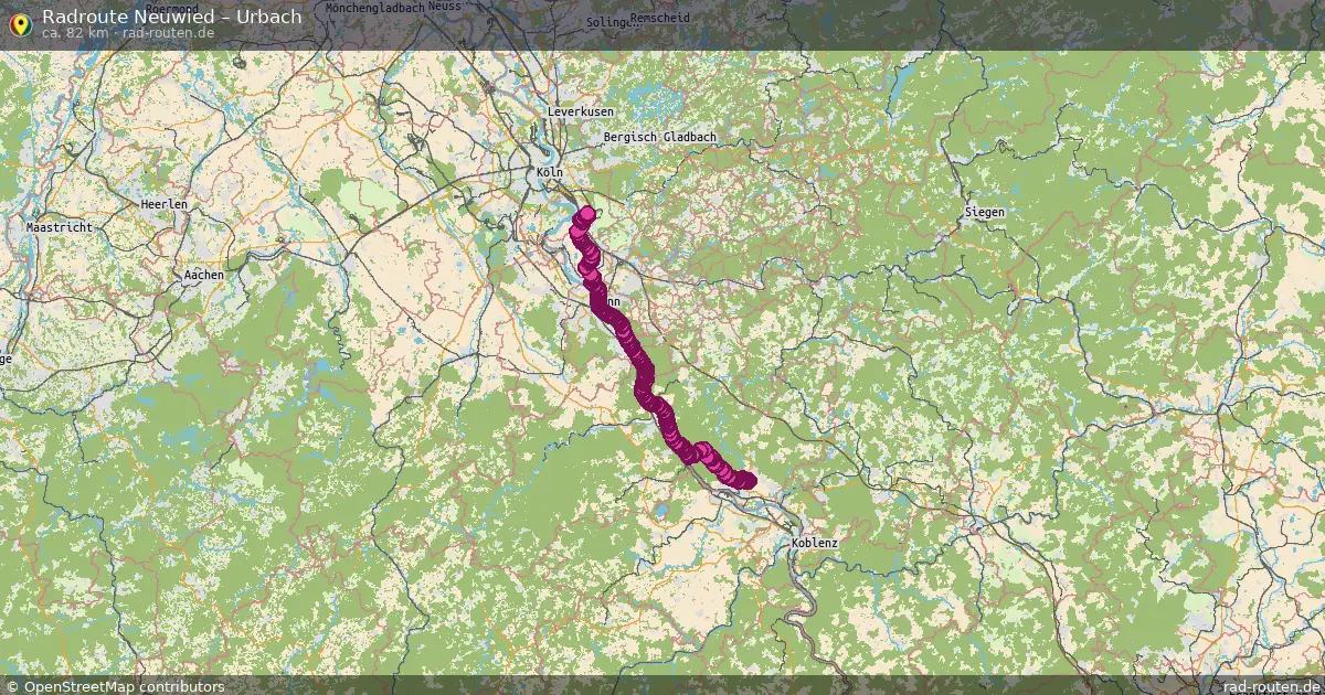 Fahrradroute Neuwied – Urbach