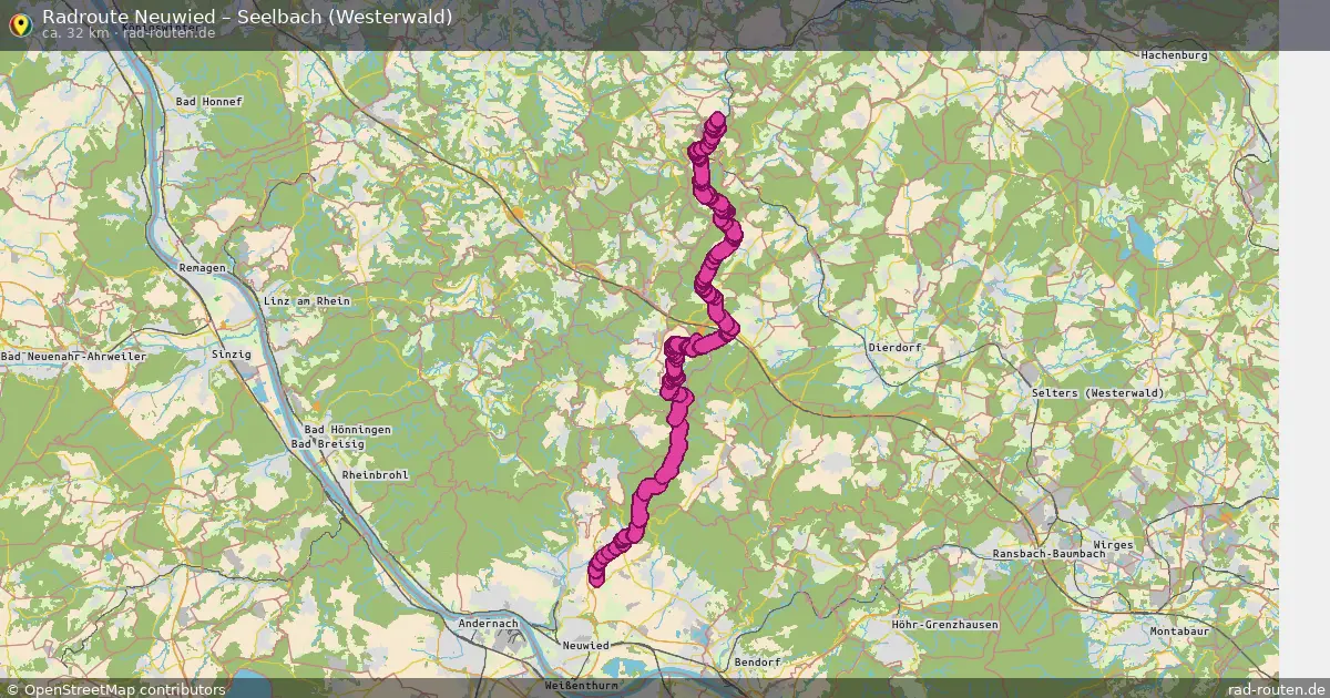 Fahrradroute Neuwied – Seelbach (Westerwald)