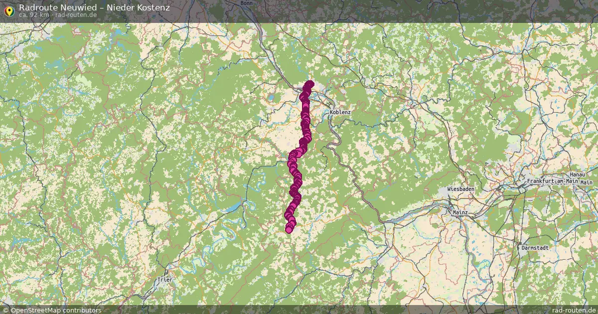 Fahrradroute Neuwied – Nieder Kostenz
