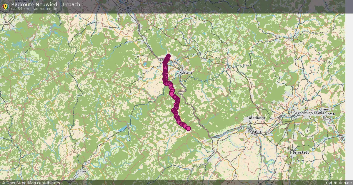 Fahrradroute Neuwied – Erbach (76 km) – Rad-Routen.de
