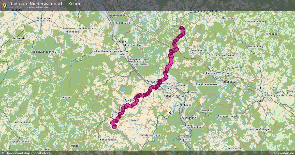 Fahrradroute Niederwambach – Kehrig