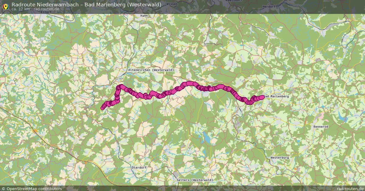 Fahrradroute Niederwambach – Bad Marienberg (Westerwald)