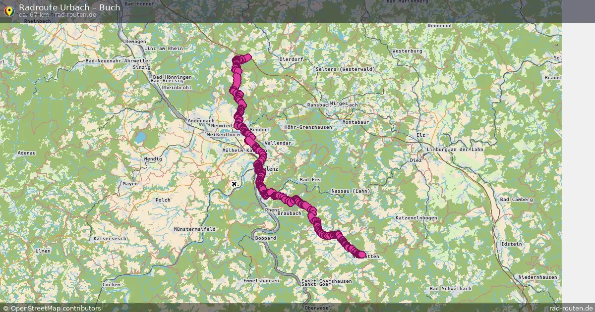 Fahrradroute Urbach – Buch