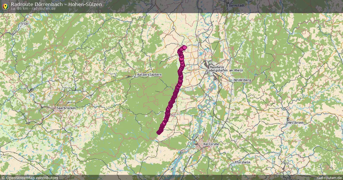 Radtour Dörrenbach – Hohen-Sülzen