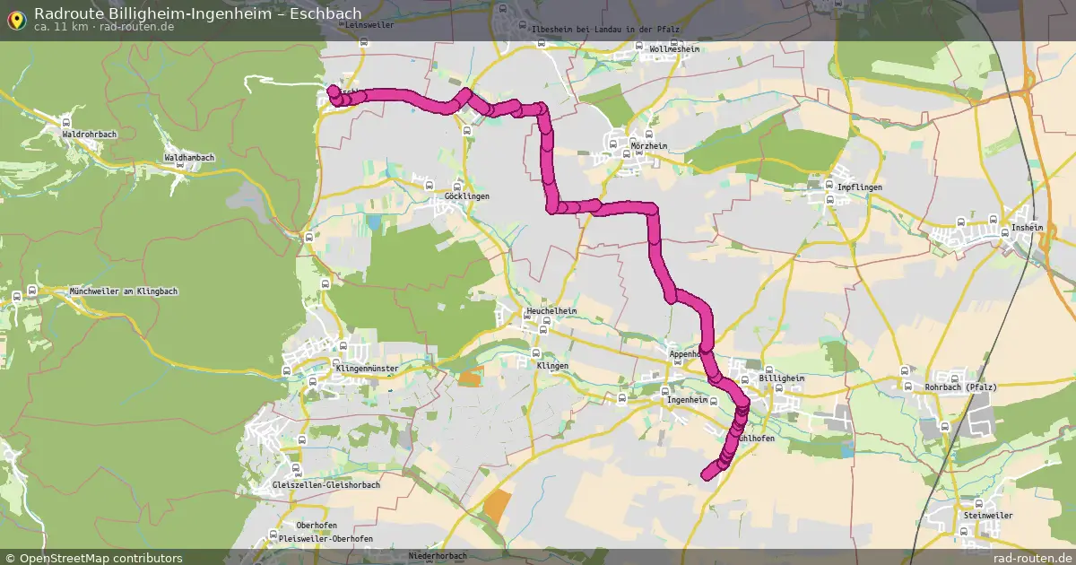 Radtour Billigheim-Ingenheim – Eschbach