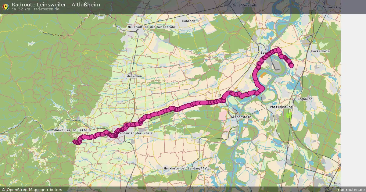 Radtour Leinsweiler – Altlußheim
