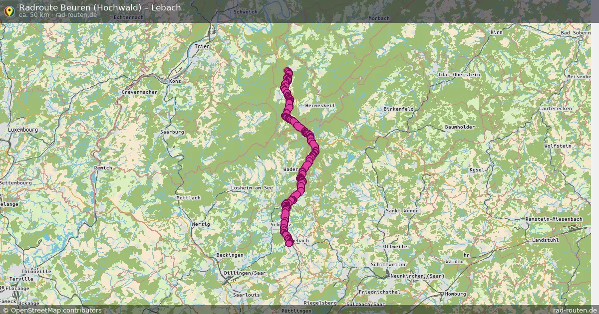 Radtour Beuren (Hochwald) – Lebach