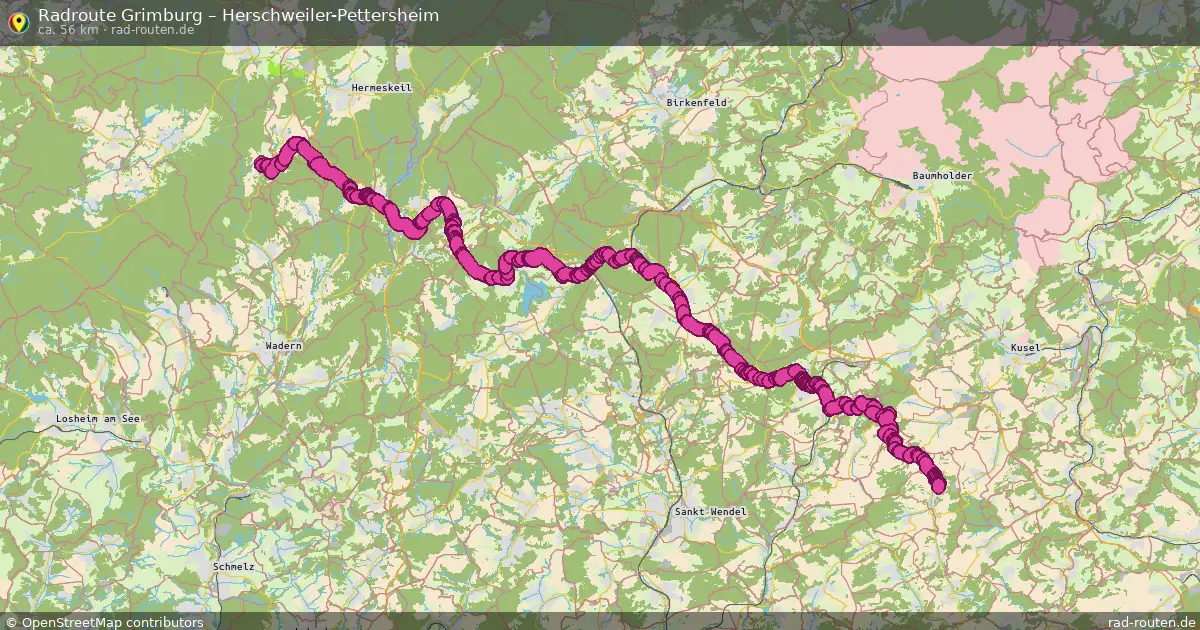 Fahrradroute Grimburg – Herschweiler-Pettersheim