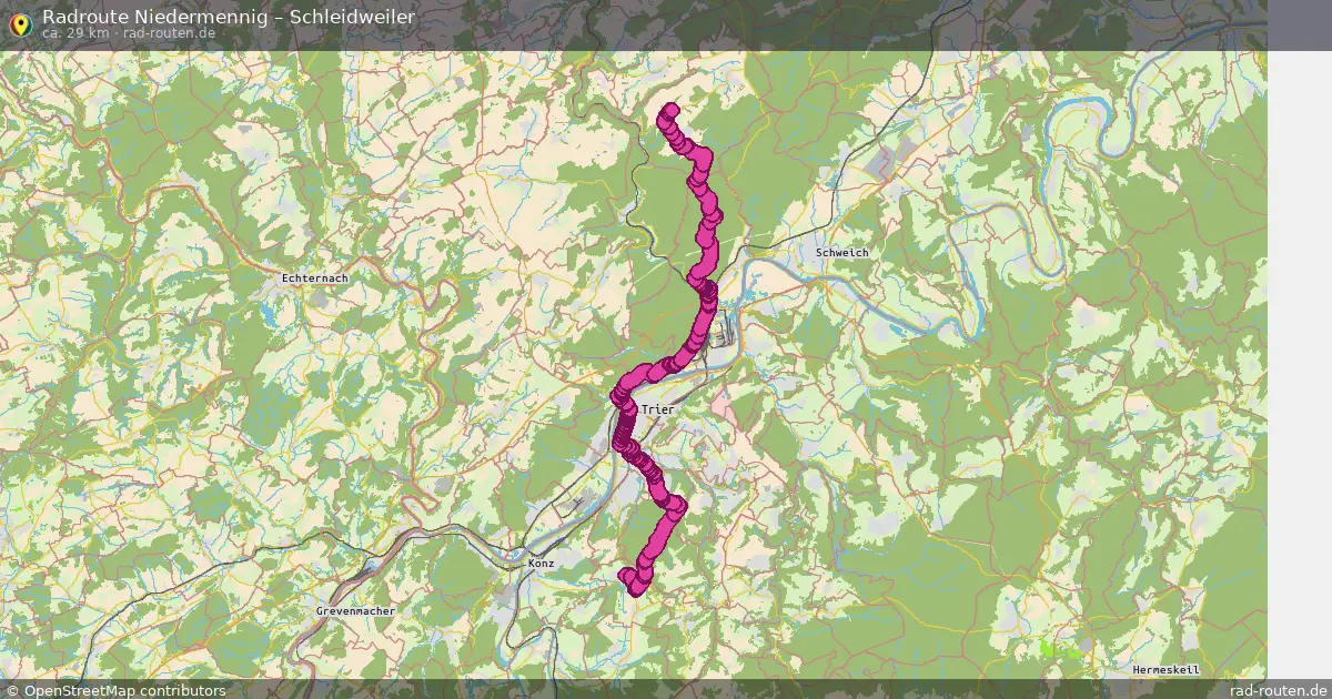 Fahrradroute Niedermennig – Schleidweiler