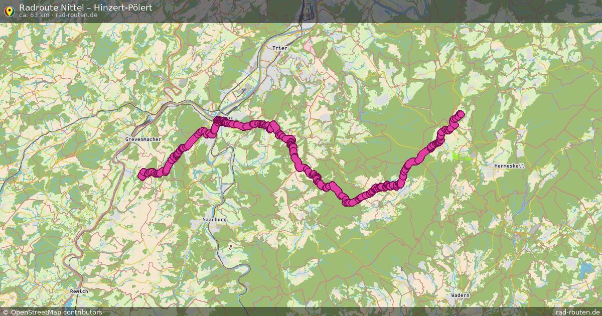 Fahrradroute Nittel – Hinzert-Pölert