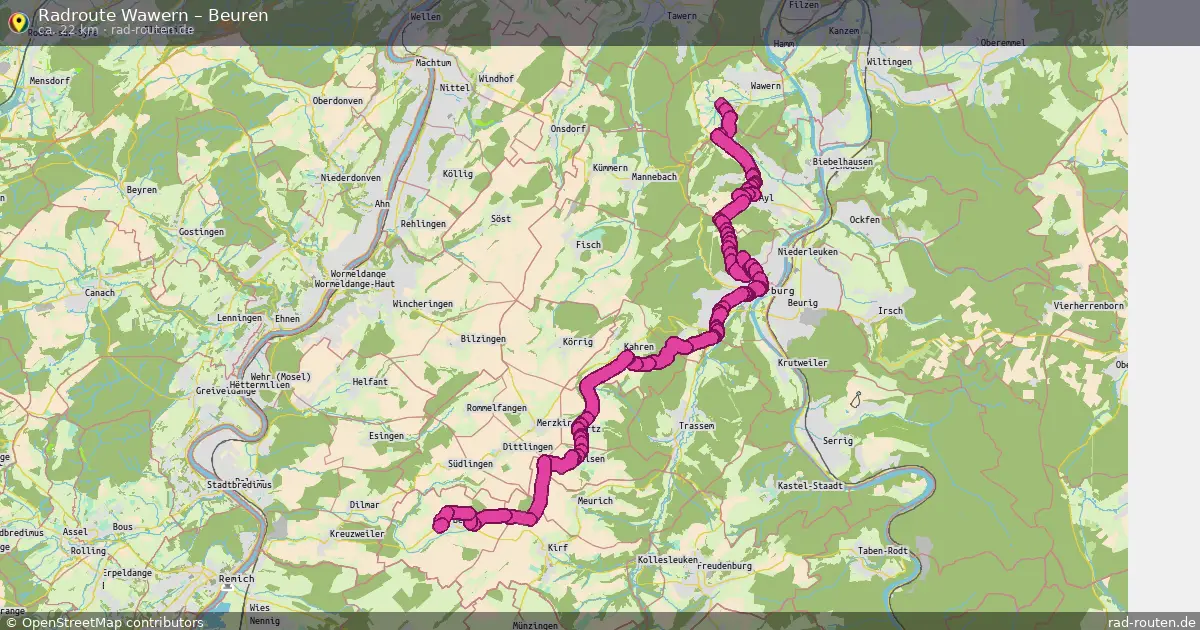 Radtour Wawern – Beuren