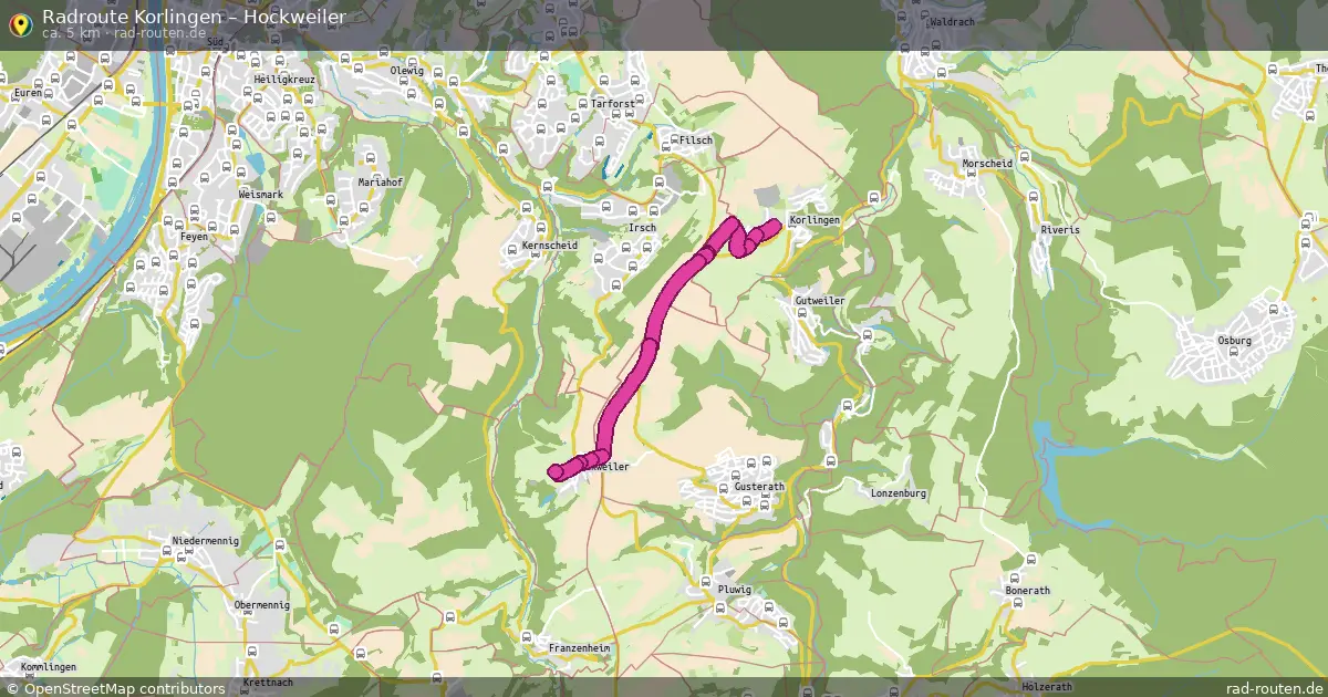 Fahrradroute Korlingen – Hockweiler