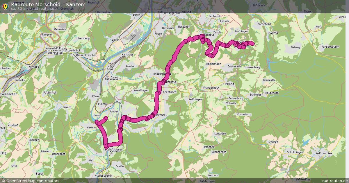 Fahrradroute Morscheid – Kanzem