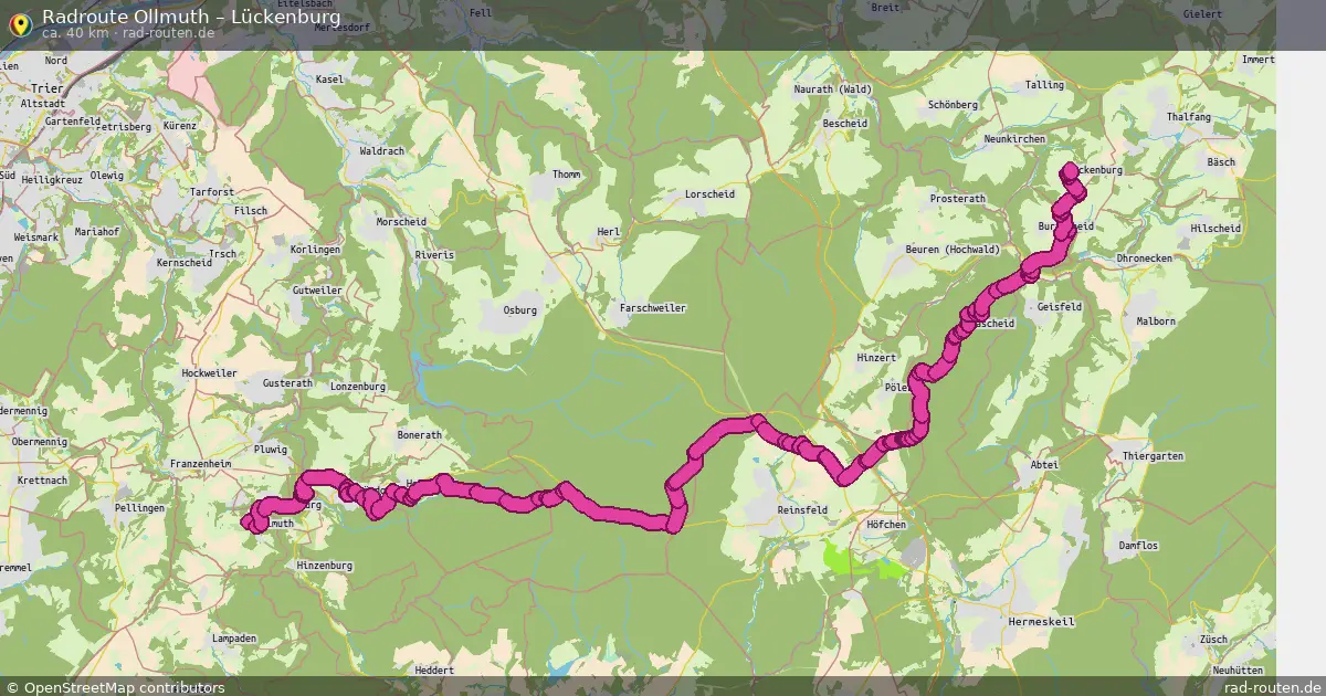 Radtour Ollmuth – Lückenburg