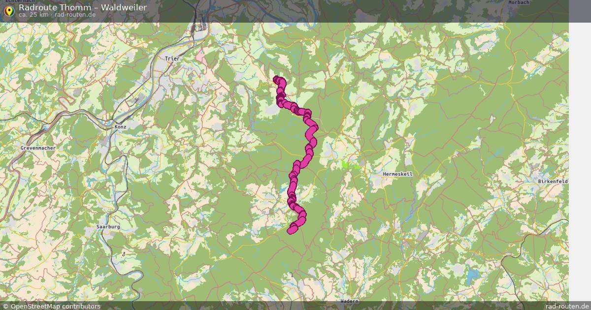 Fahrradroute Thomm – Waldweiler