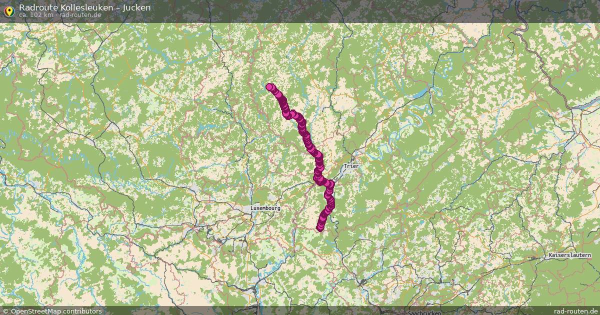 Fahrradroute Kollesleuken – Jucken