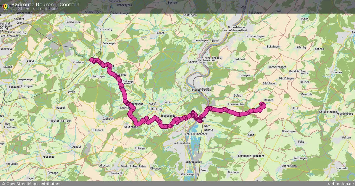 Fahrradroute Beuren – Contern