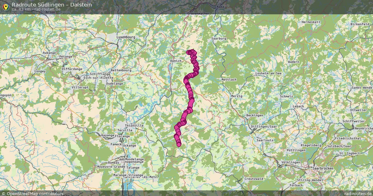 Radtour Südlingen – Dalstein