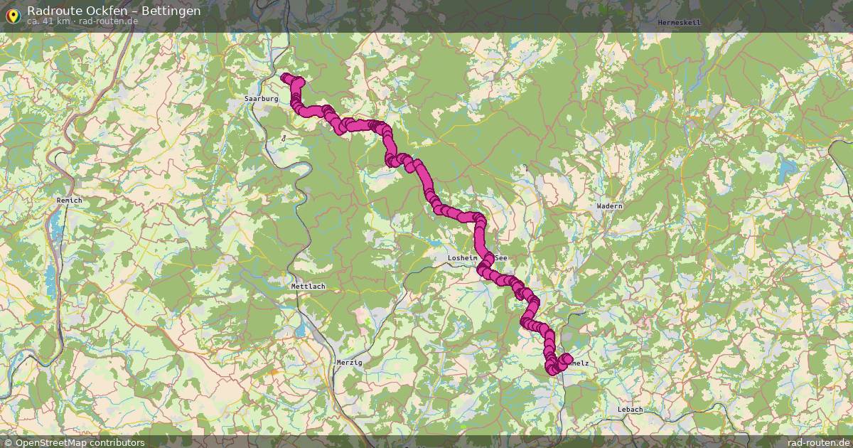 Fahrradroute Ockfen – Bettingen