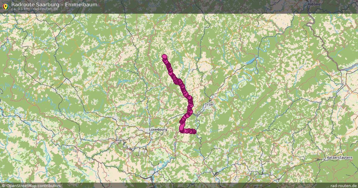 Fahrradroute Saarburg – Emmelbaum