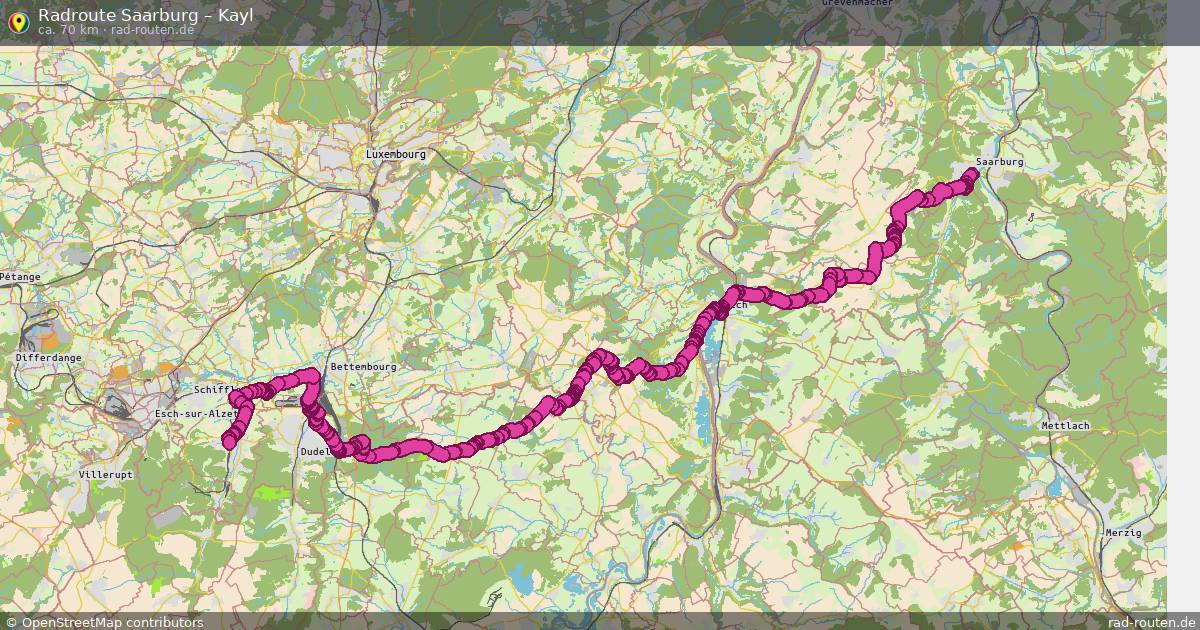 Fahrradroute Saarburg – Kayl