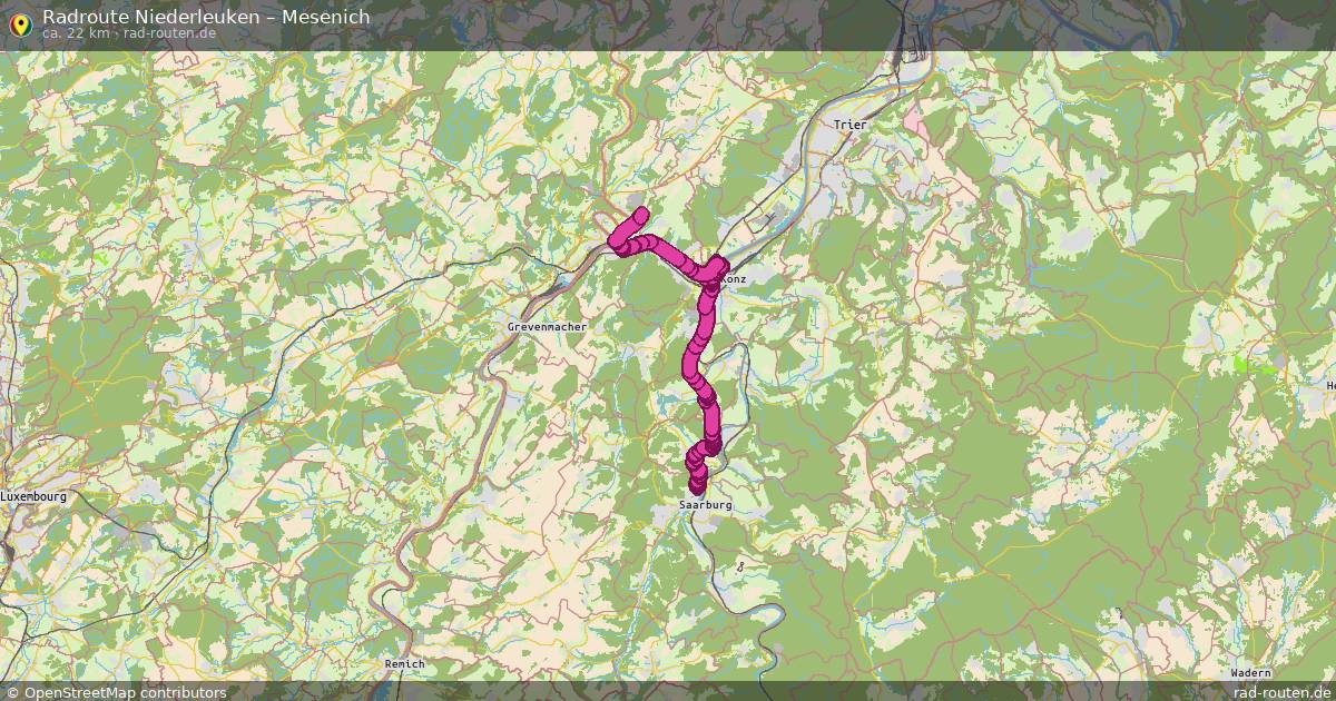 Fahrradroute Niederleuken – Mesenich