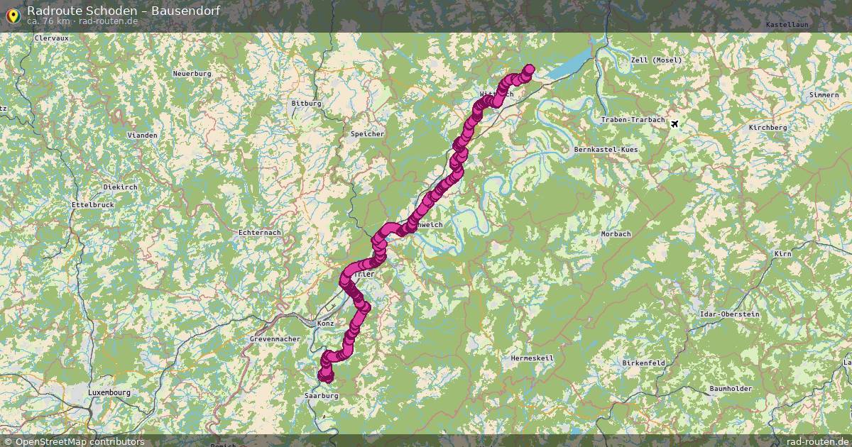 Fahrradroute Schoden – Bausendorf