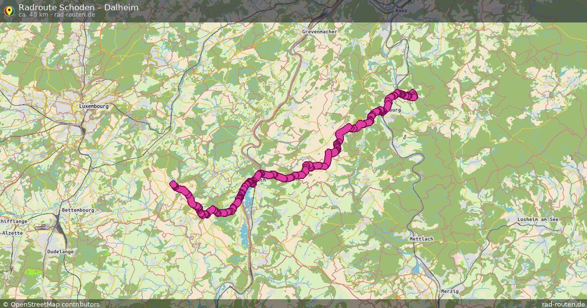 Fahrradroute Schoden – Dalheim