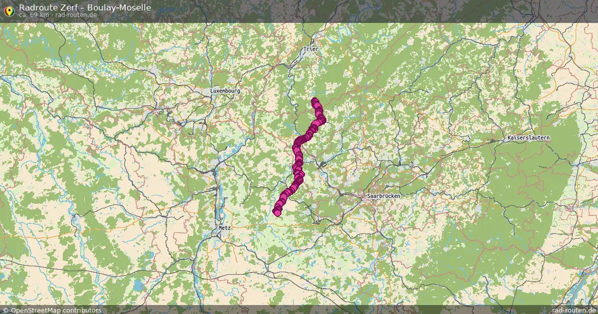 Fahrradroute Zerf – Boulay-Moselle