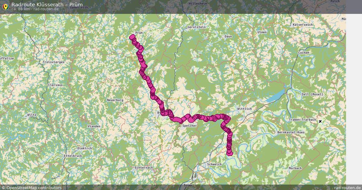 Fahrradroute Klüsserath – Prüm
