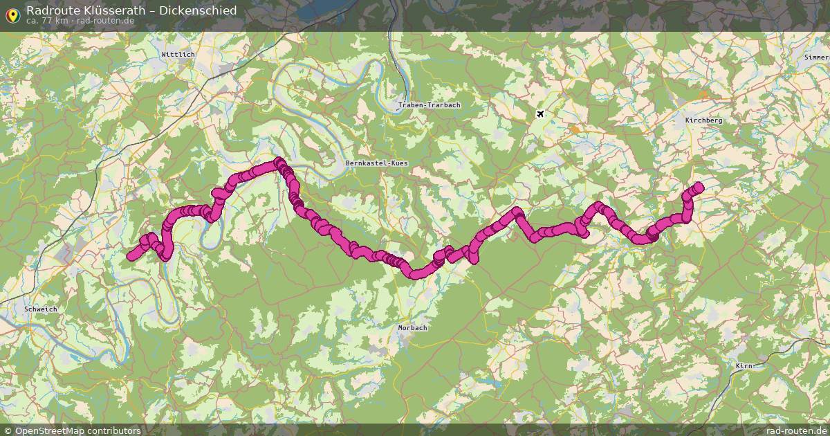 Fahrradroute Klüsserath – Dickenschied