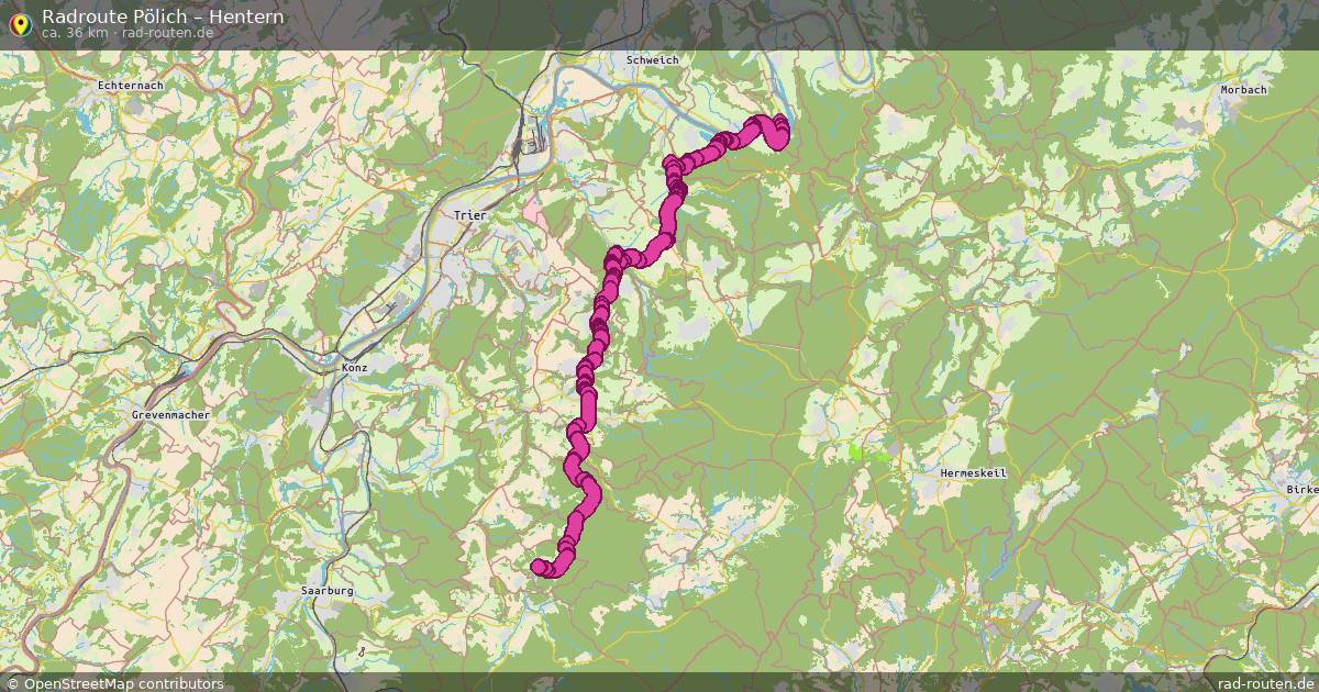 Fahrradroute Pölich – Hentern