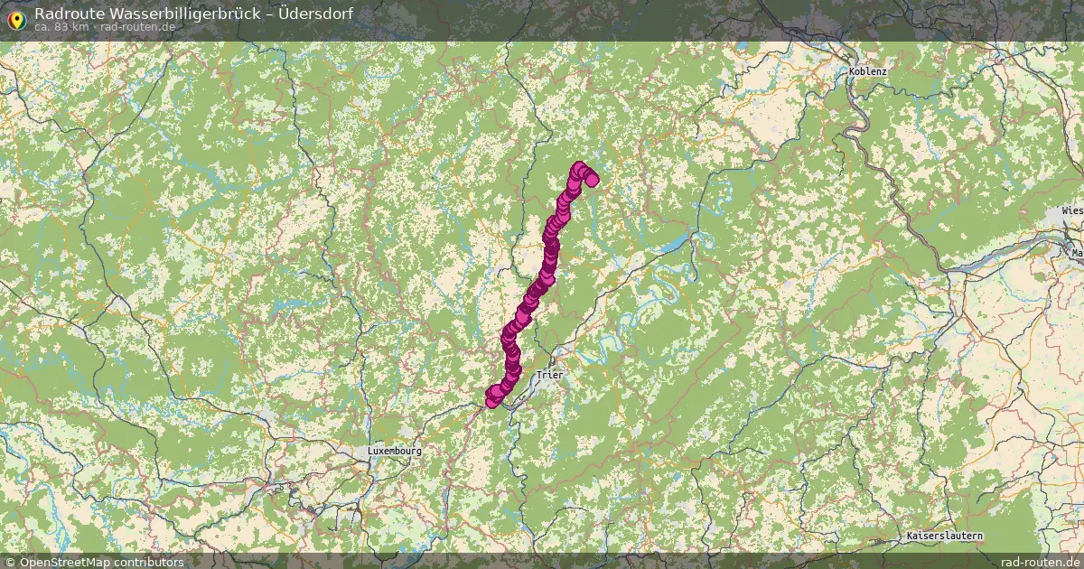 Fahrradroute Wasserbilligerbrück – Üdersdorf
