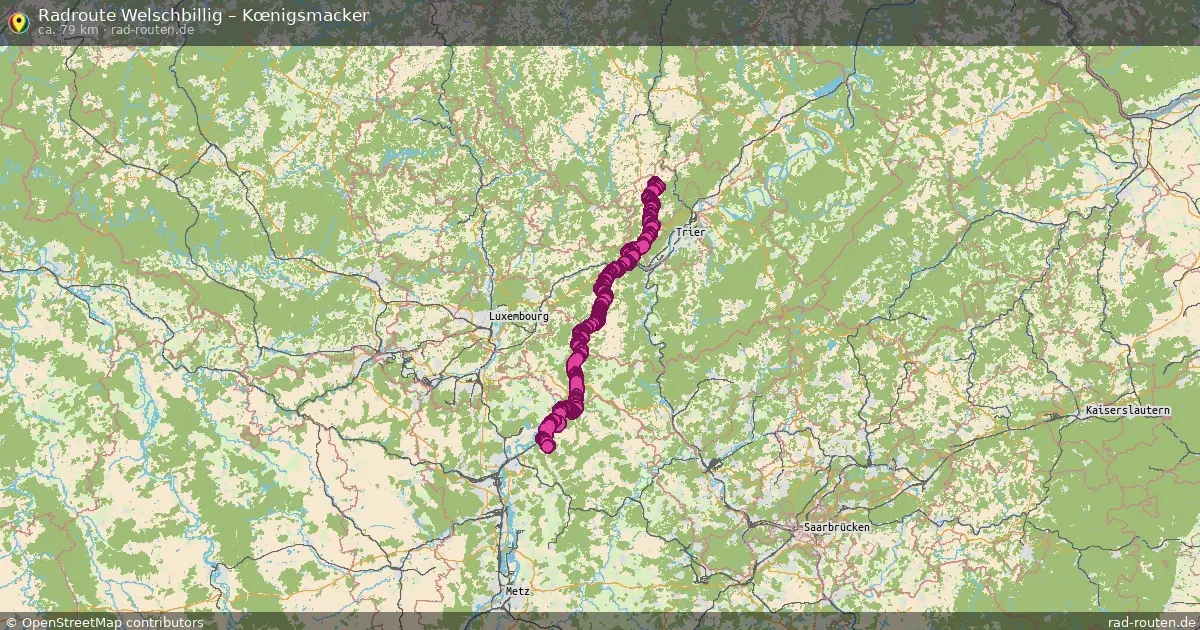 Fahrradroute Welschbillig – Kœnigsmacker