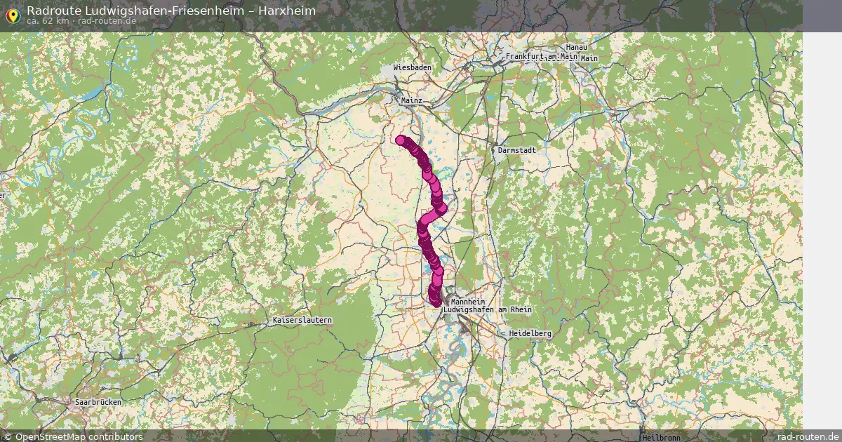 Radtour Ludwigshafen-Friesenheim – Harxheim