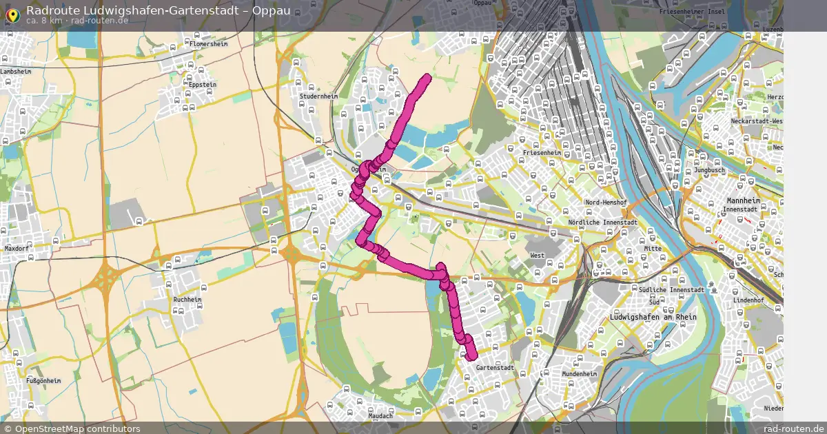 Radtour Ludwigshafen-Gartenstadt – Oppau