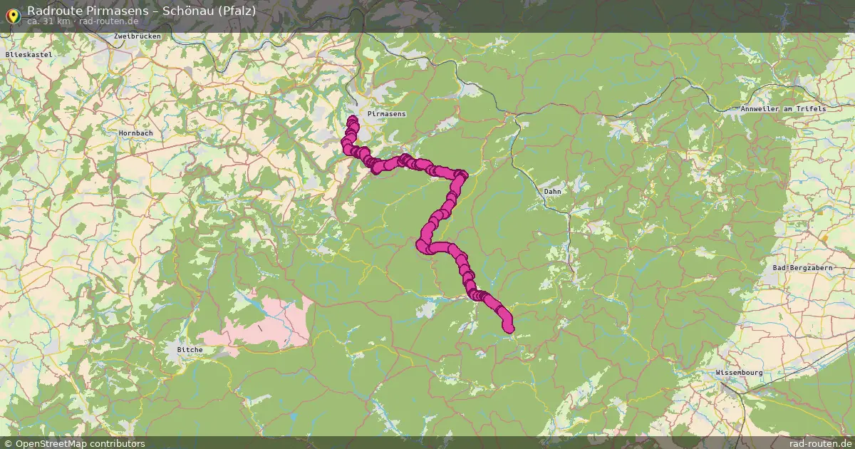 Radtour Pirmasens – Schönau (Pfalz)
