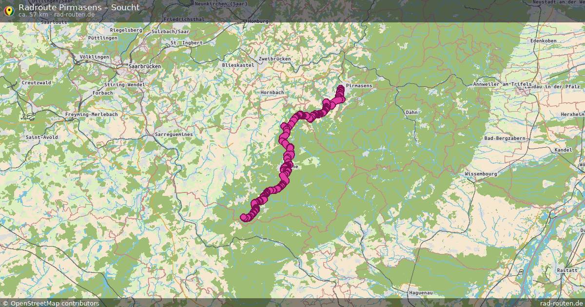 Fahrradroute Pirmasens – Soucht