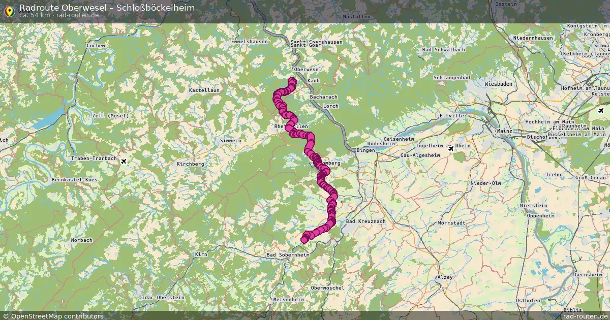 Radtour Oberwesel – Schloßböckelheim