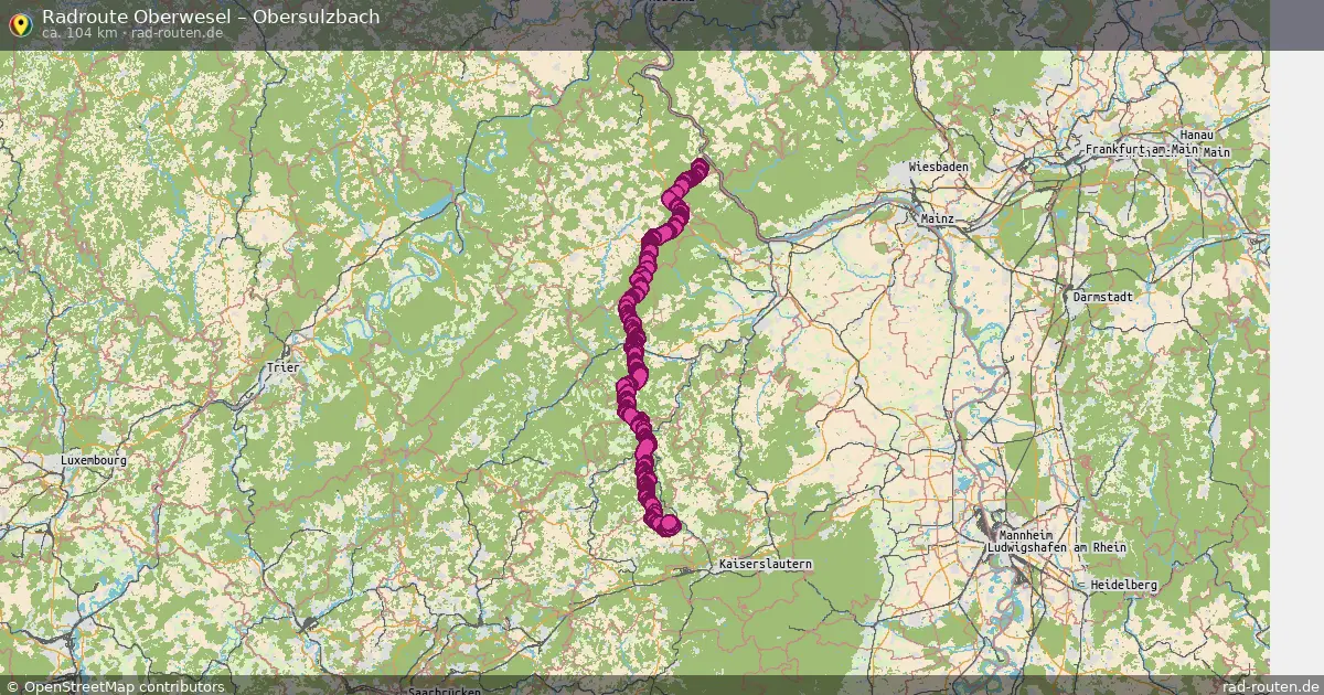 Radtour Oberwesel – Obersulzbach