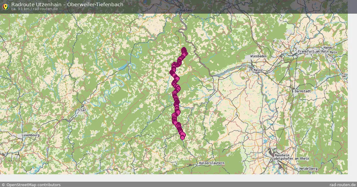 Radtour Utzenhain – Oberweiler-Tiefenbach